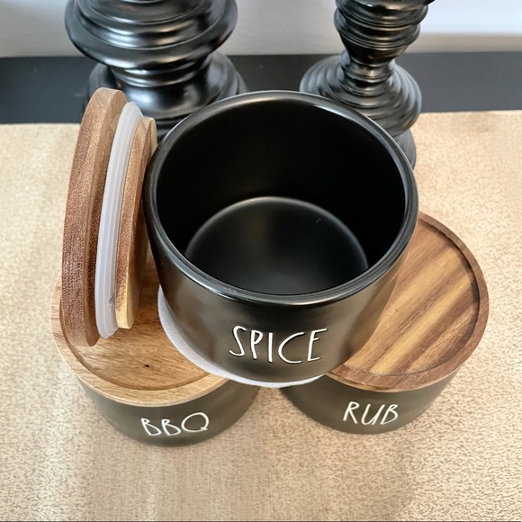 🆕Rae Dunn SPICE, BBQ, RUB Stackable Ceramic Jars - Picture 5 of 6
